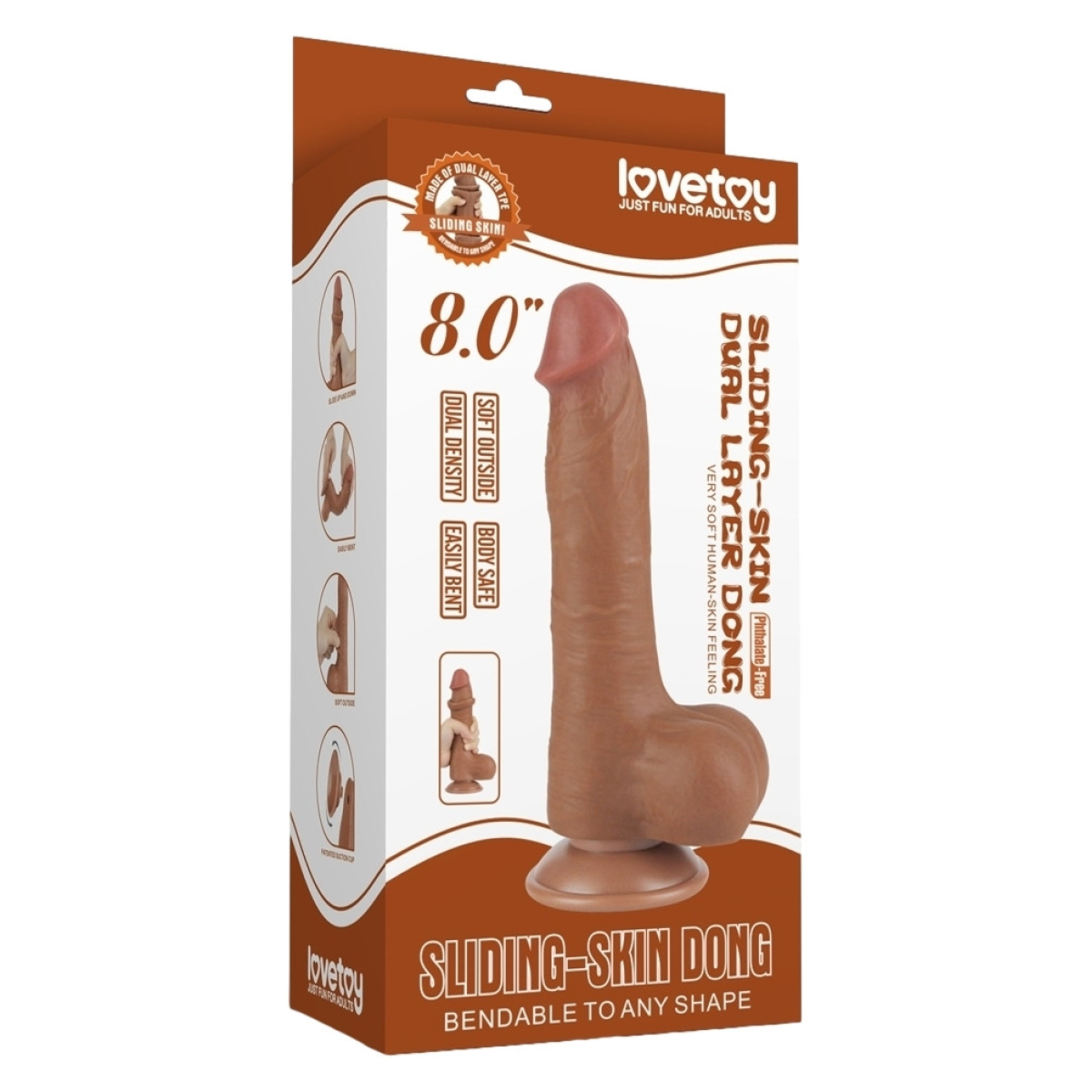 gode sliding skin 145 x 4cm marron 1