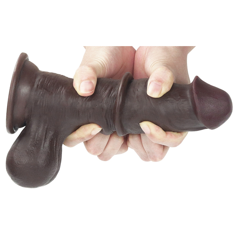 gode sliding skin 15 x 48 cm marron 11