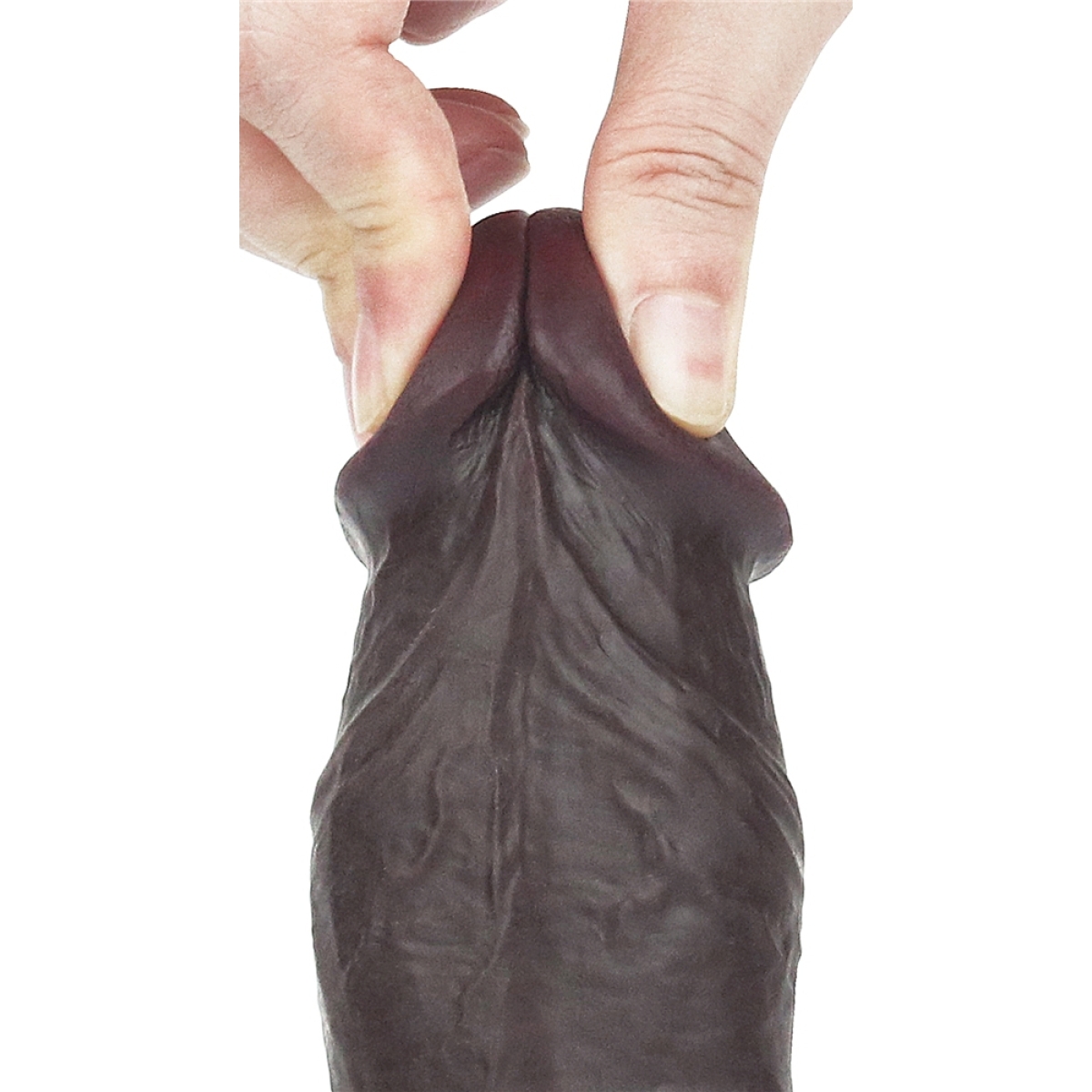 gode sliding skin 15 x 48 cm marron 15