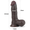 gode sliding skin 15 x 48 cm marron 16