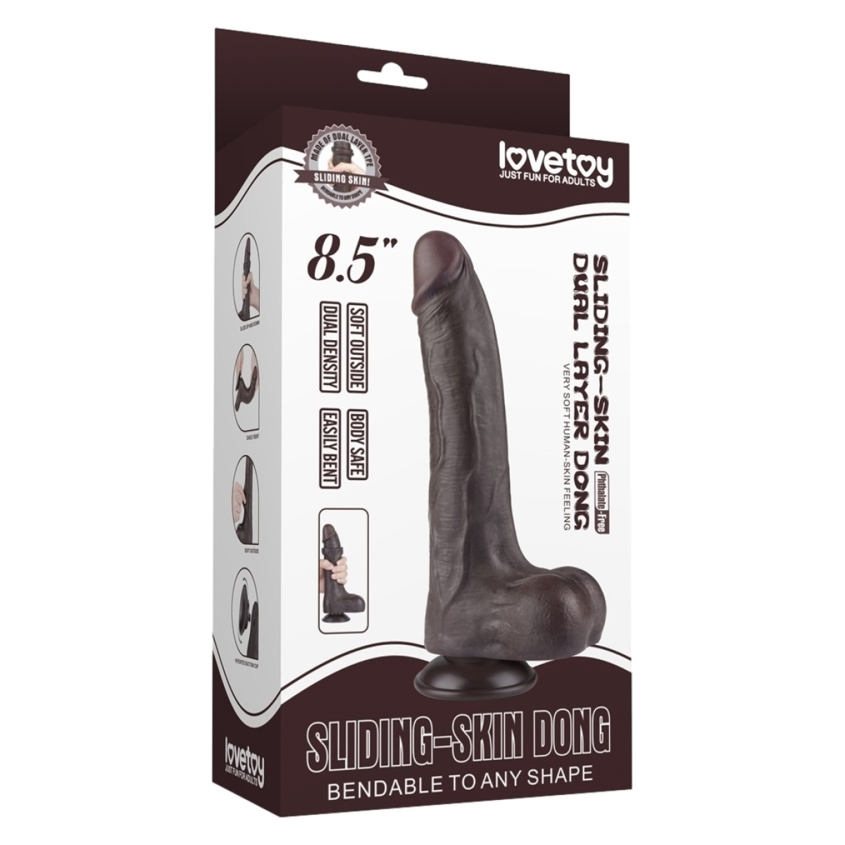 gode sliding skin 16 x 42 cm noir 1