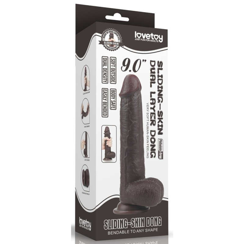 gode sliding skin 17 x 42cm marron 1