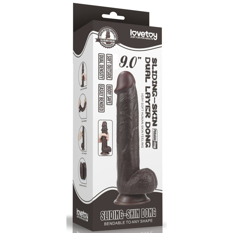 gode sliding skin 18 x 45cm marron 1