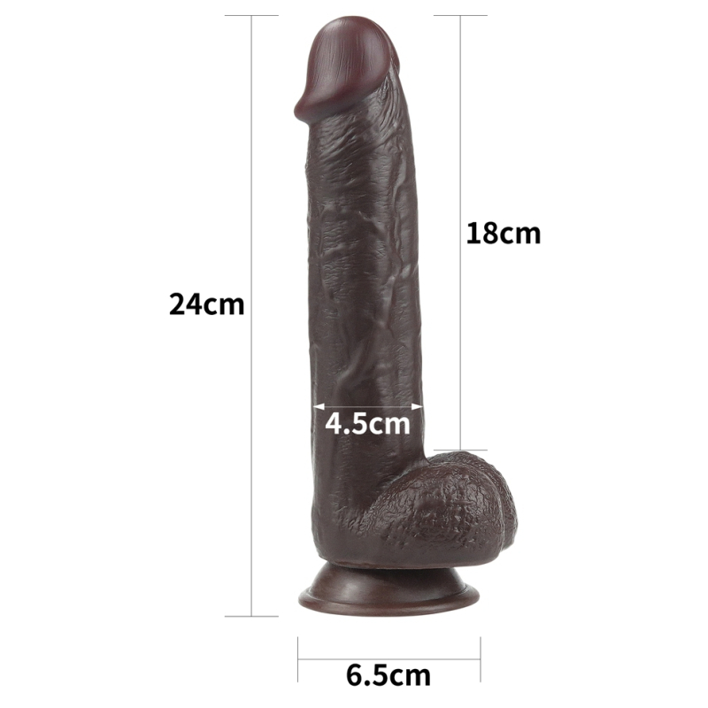 gode sliding skin 18 x 45cm marron 15