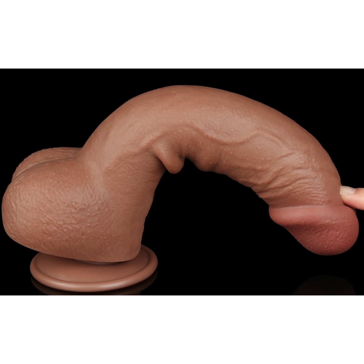 gode sliding skin 18 x 47cm marron 4