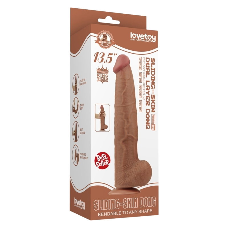 gode sliding skin 26 x 6cm marron 1