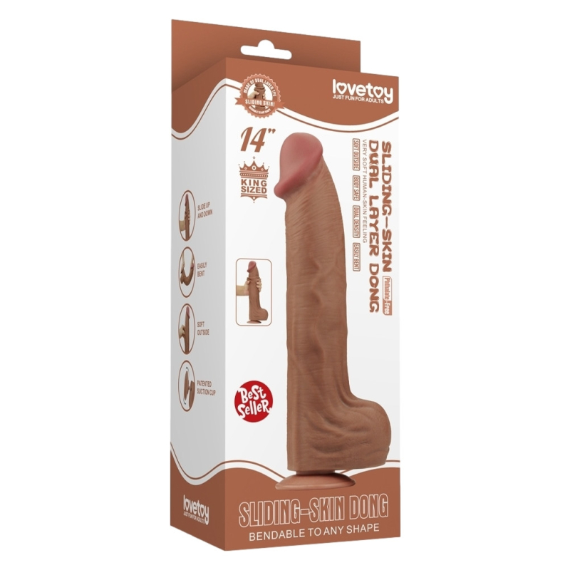 gode sliding skin 27 x 65cm marron 1