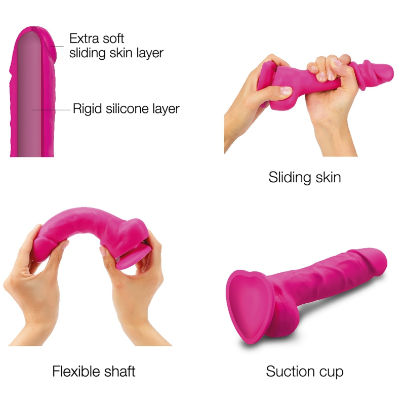 gode sliding skin strap on me l 145 x 4cm rose 4