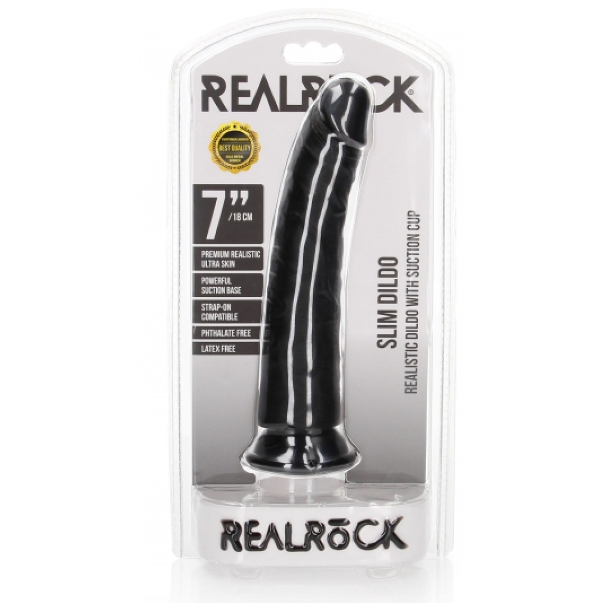 gode slim dildo 18 x 42cm noir 1