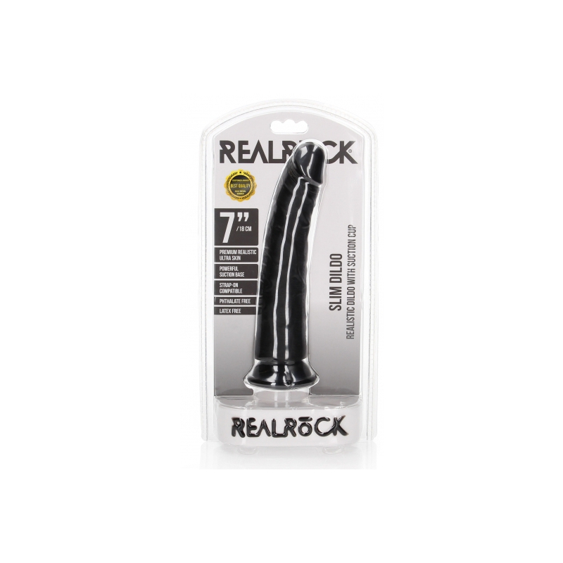 gode slim dildo 18 x 42cm noir 1