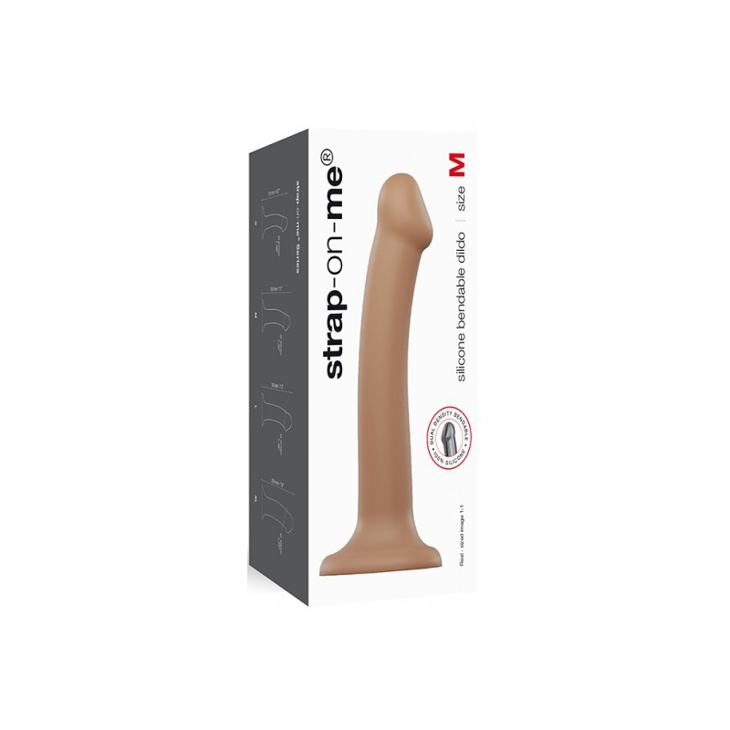 gode strap on me bendable m 16 x 4cm caramel 1