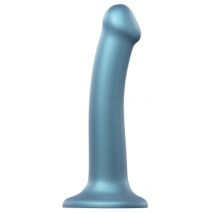 gode strap on me m 16 x 4 cm bleu metallic shine