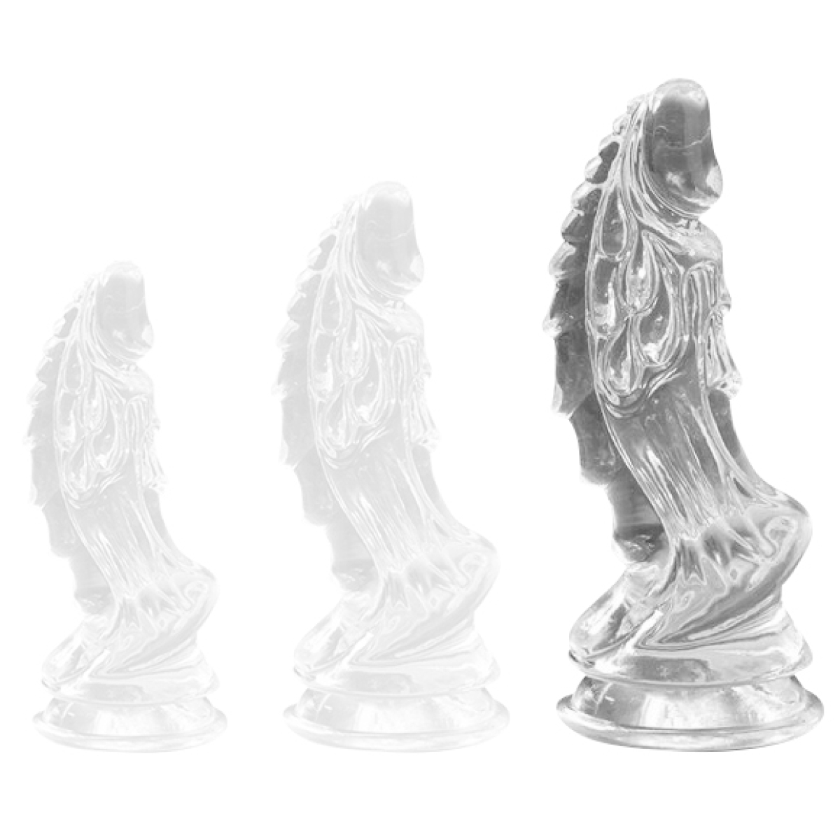 gode transparent curved horn l 19 x 7cm