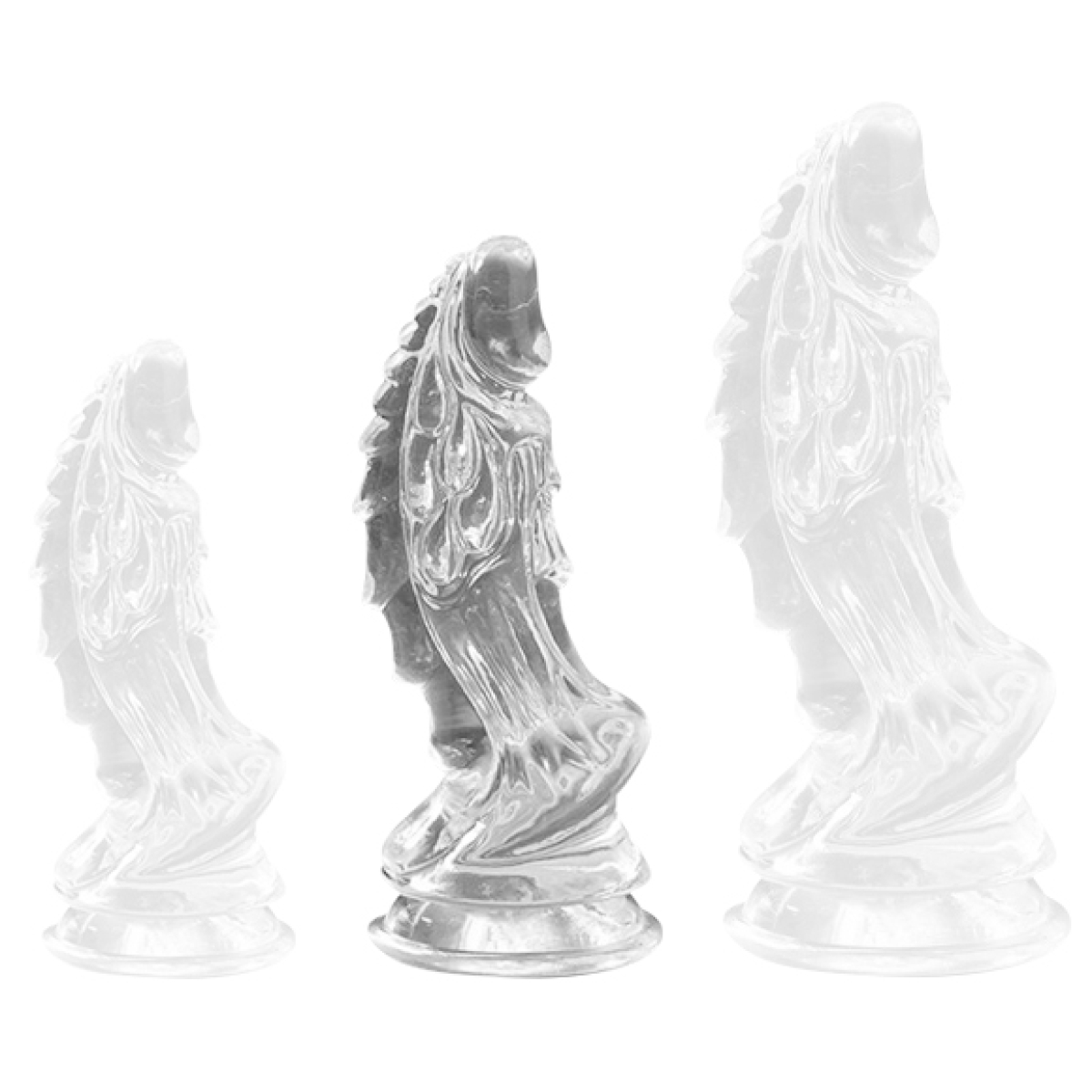 gode transparent curved horn m 16 x 55cm