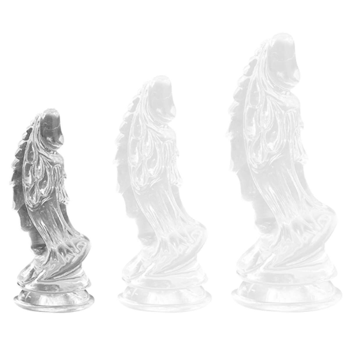 gode transparent curved horn s 13 x 45cm