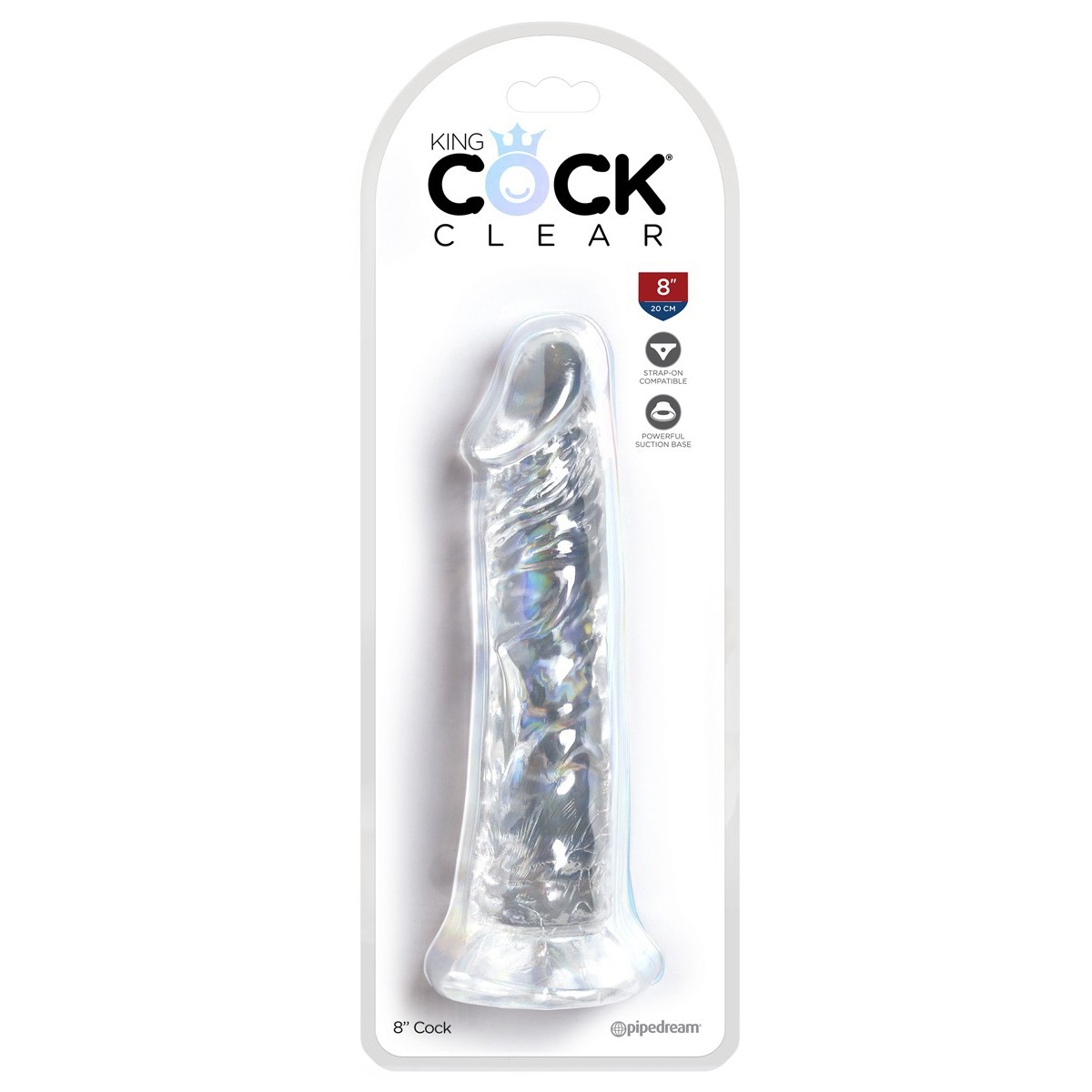 gode transparent king cock 20 x 45cm 1