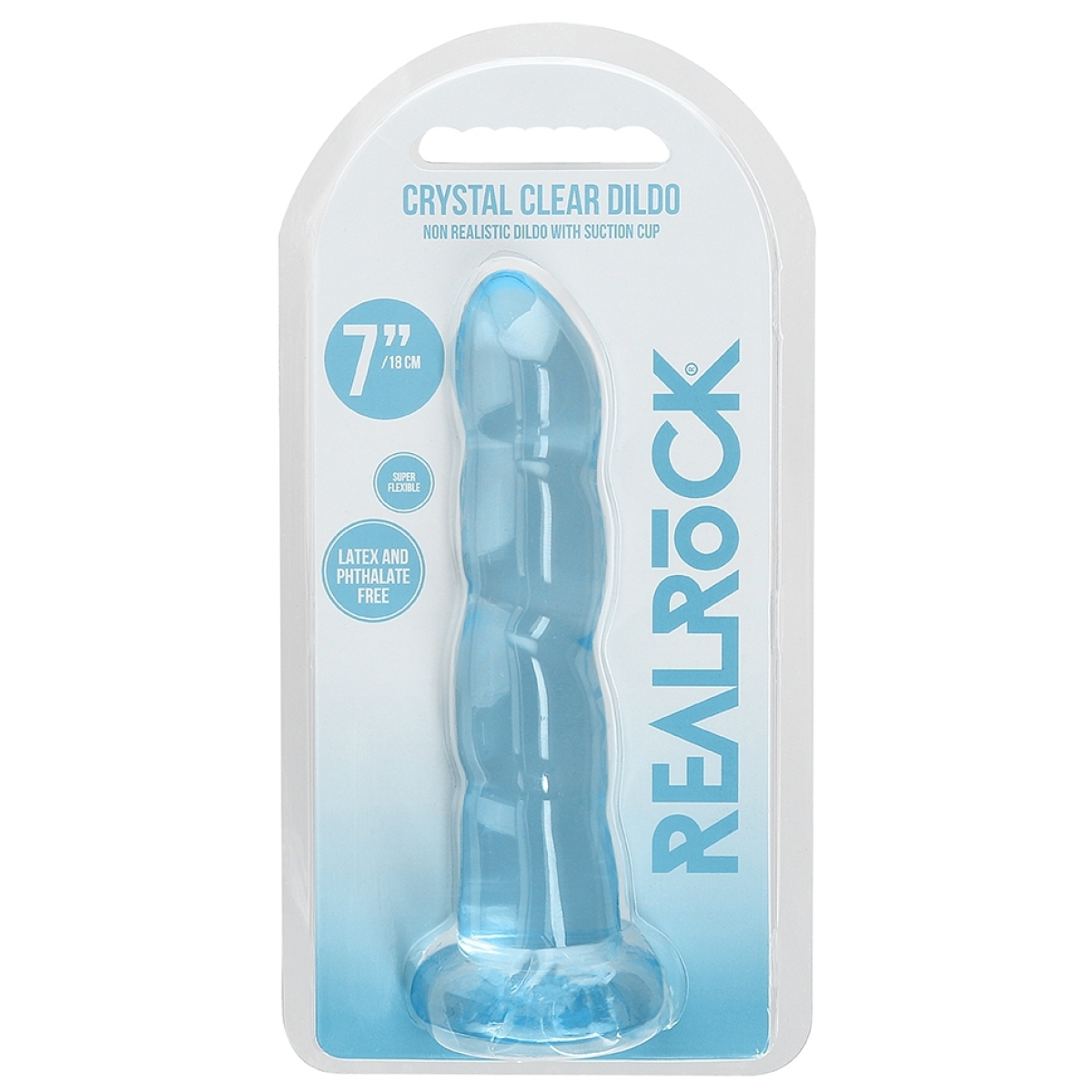 gode twist crystal realrock 16 x 4cm bleu 1