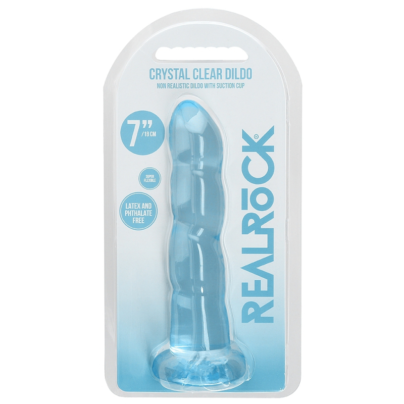 gode twist crystal realrock 16 x 4cm bleu 1