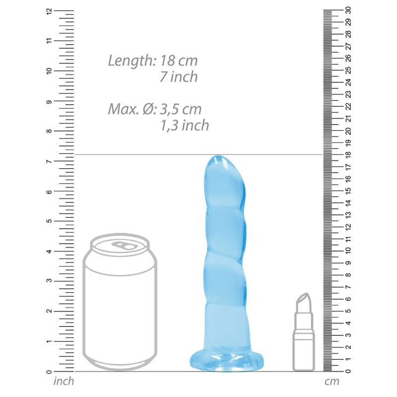 gode twist crystal realrock 16 x 4cm bleu 2