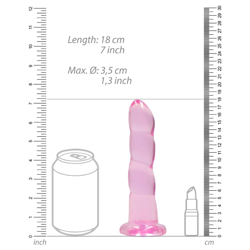 gode twist crystal realrock 16 x 4cm rose 2