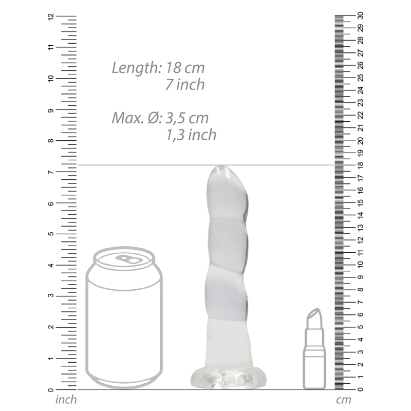 gode twist crystal realrock 16 x 4cm transparent 2