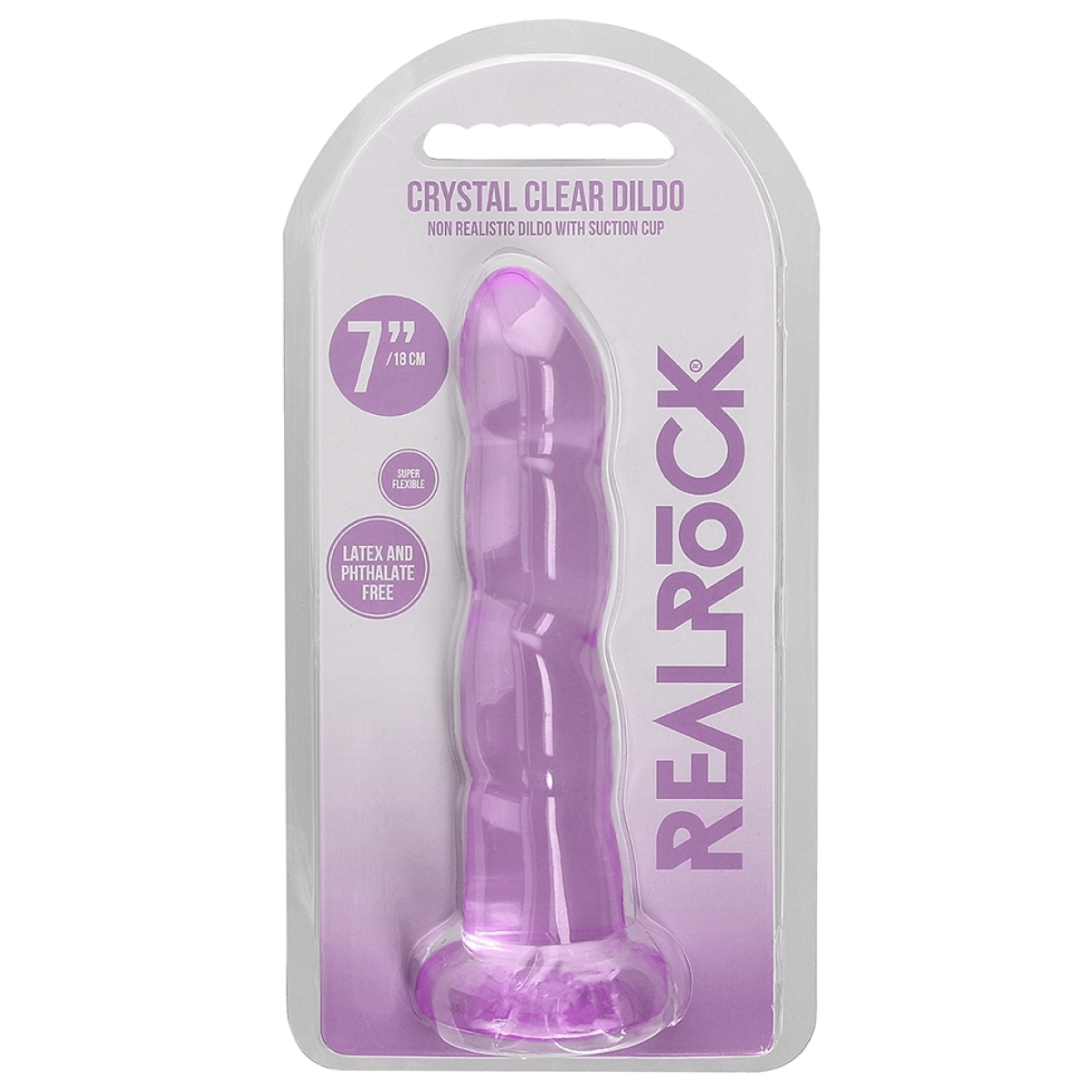gode twist crystal realrock 16 x 4cm violet 1