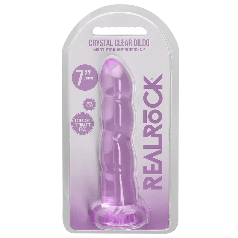 gode twist crystal realrock 16 x 4cm violet 1