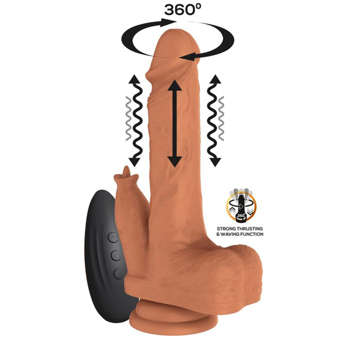 gode va et vient vibrant quintus 17 x 4cm