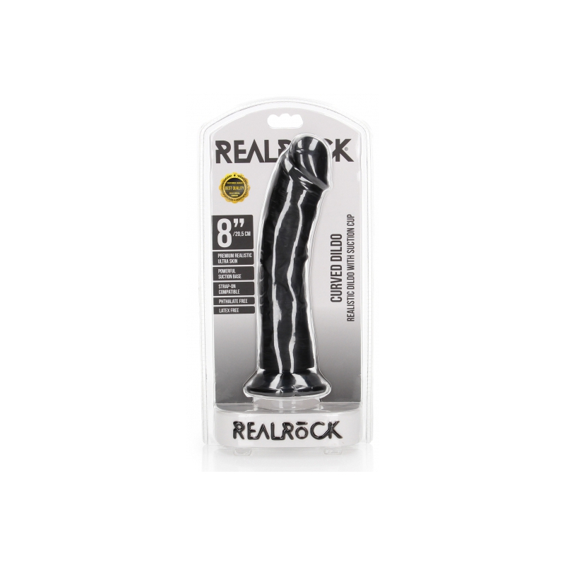 gode ventouse curved realrock 20 x 46cm noir 1