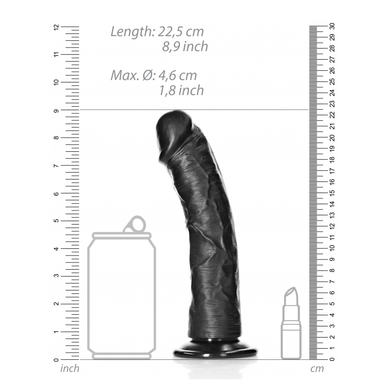gode ventouse curved realrock 20 x 46cm noir 6