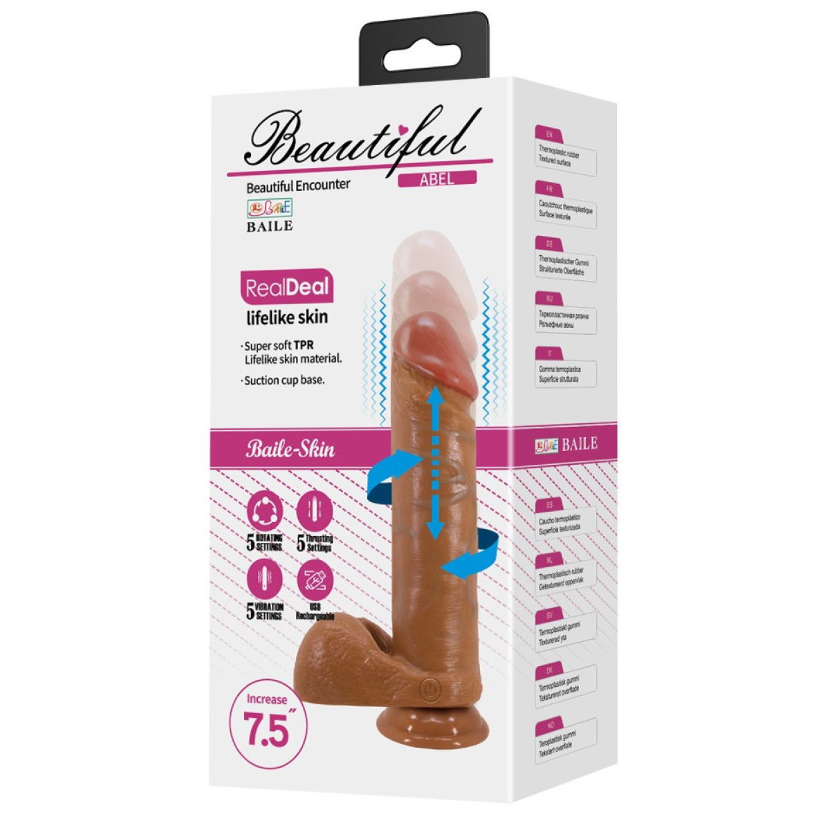 gode vibrant a poussee abel beautiful 17 x 43cm marron 1
