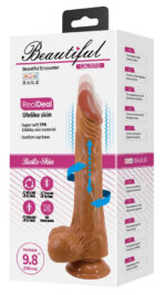 gode vibrant a poussee calisto 18 x 43 cm marron 1