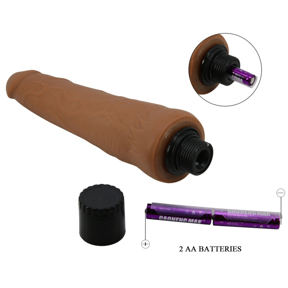 gode vibrant alfredo 21 x 55cm marron 5