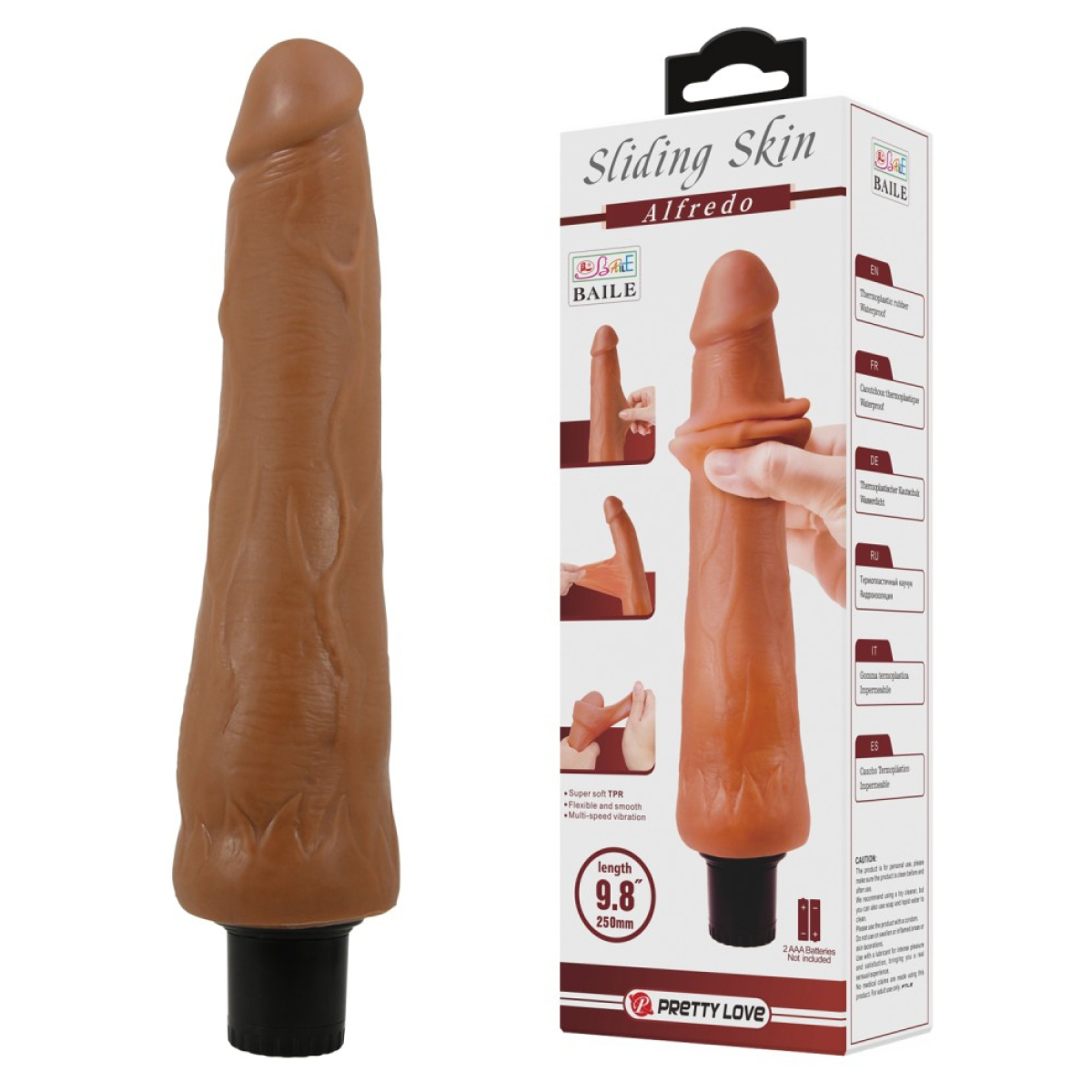 gode vibrant alfredo 21 x 55cm marron 6