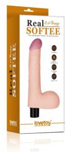 gode vibrant avec bourses real soft 14 x 4cm 2