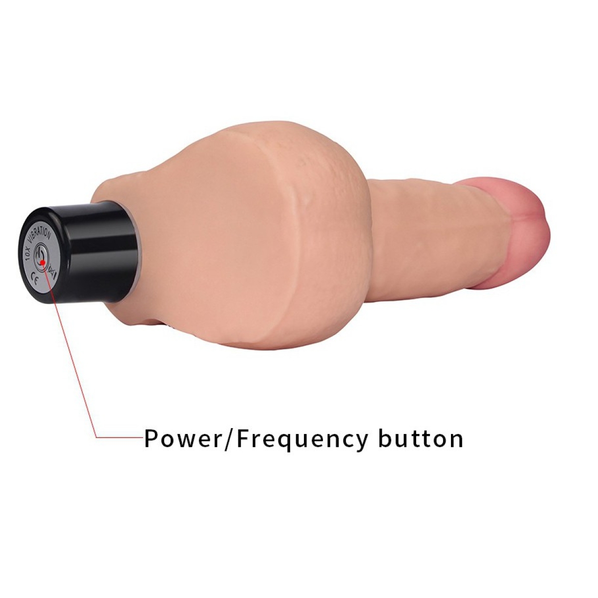 gode vibrant avec bourses real soft 14 x 4cm 7