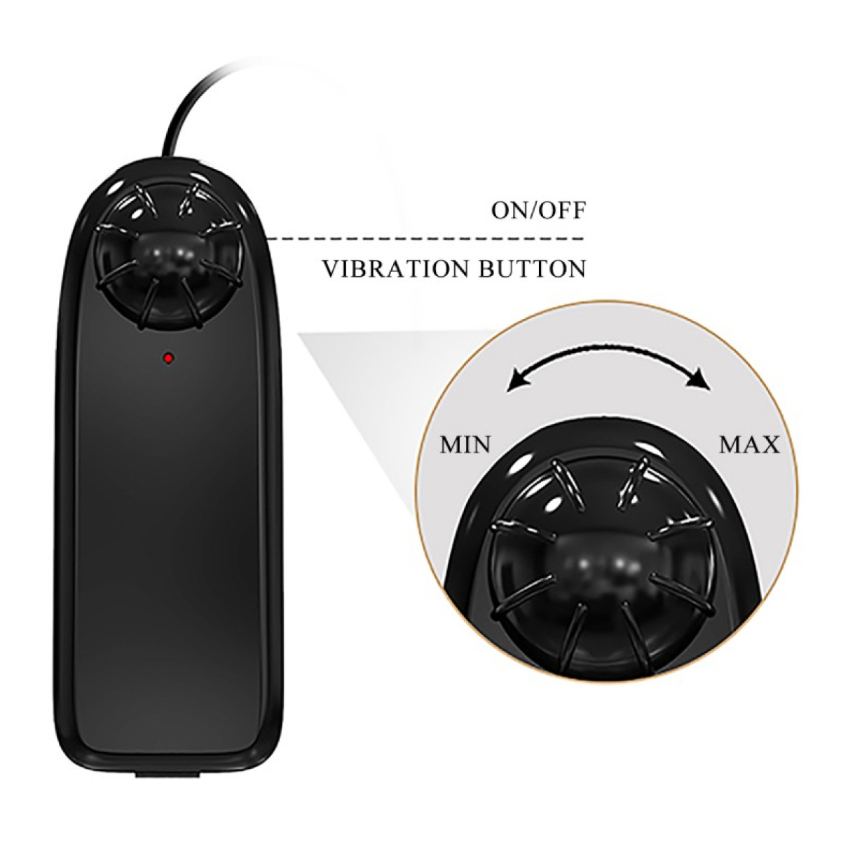 gode vibrant bahamut 16 x 42cm marron 5