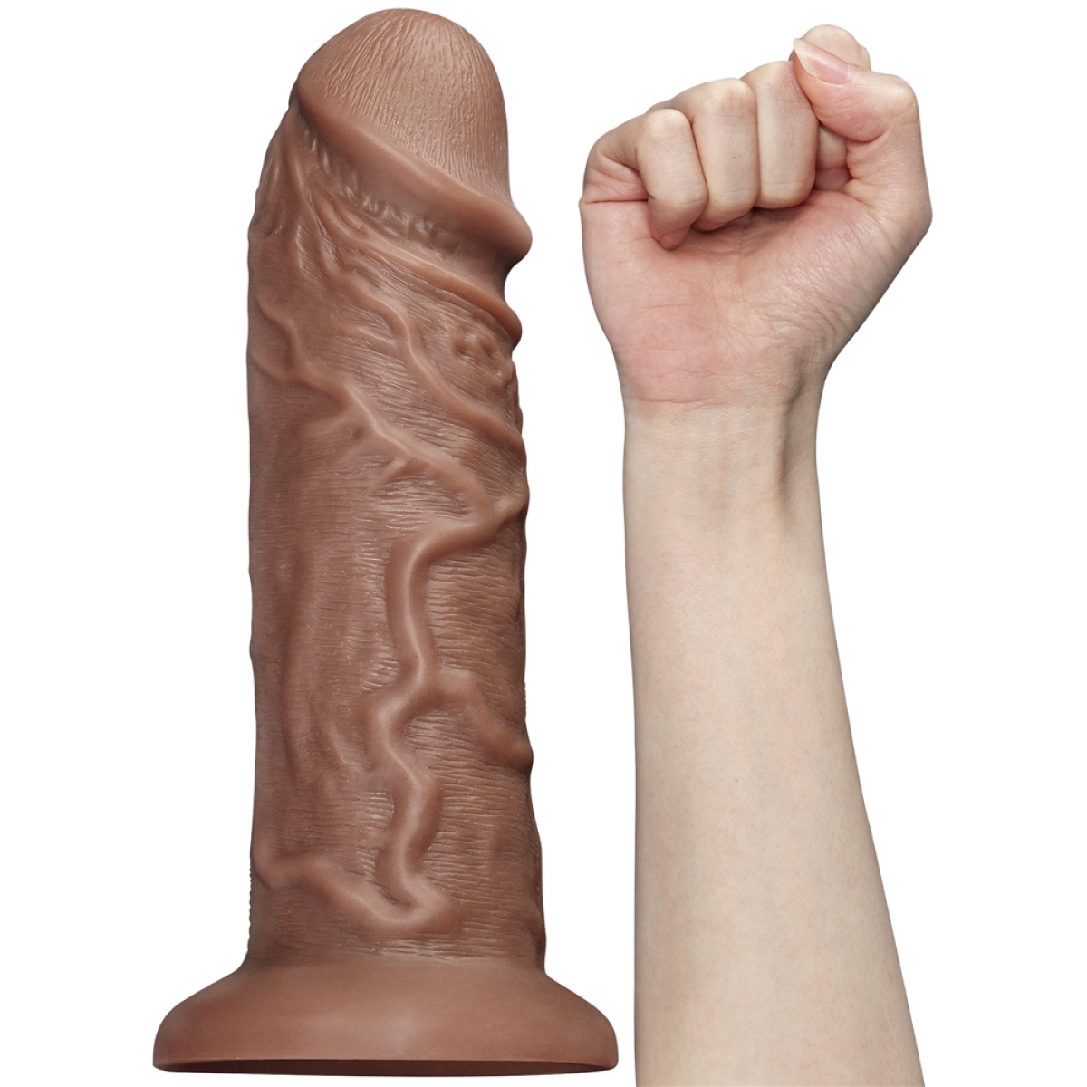 gode vibrant chubby dildo 23 x 65 cm marron 2