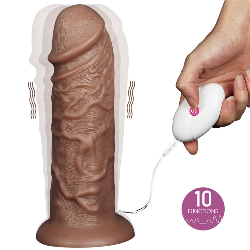 gode vibrant chubby dildo 23 x 65 cm marron