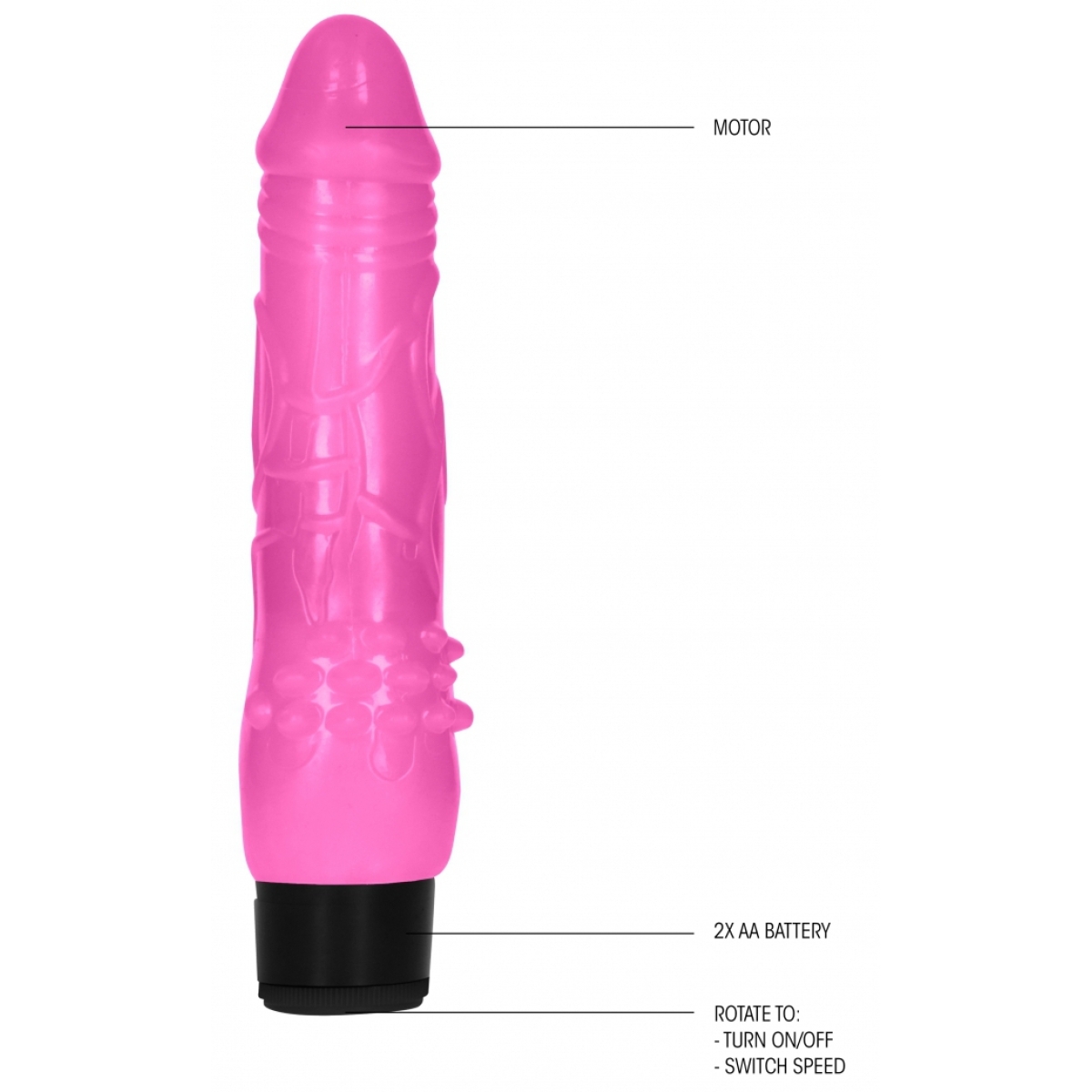 gode vibrant dildo vibe fat 17 x 5cm rose 3