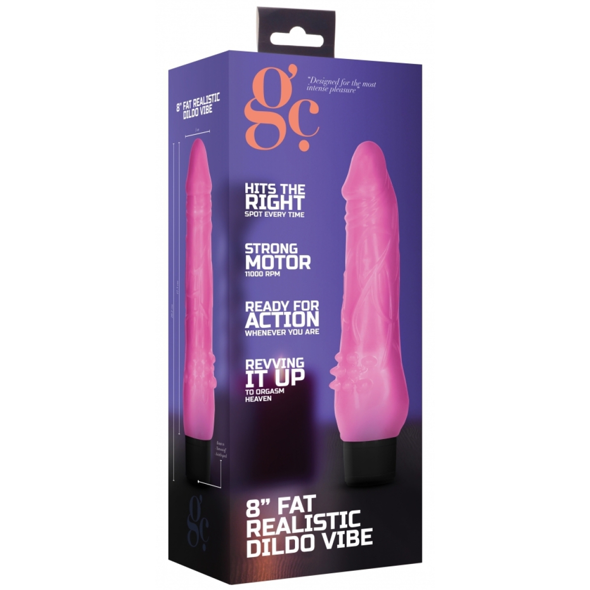 gode vibrant dildo vibe fat 17 x 5cm rose 5