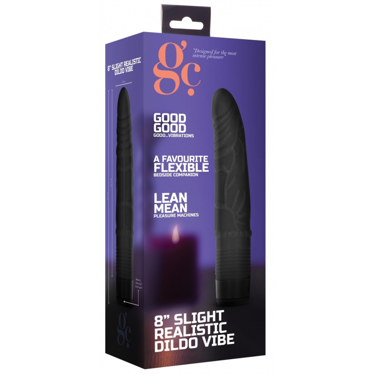 gode vibrant dildo vibe slight 16 x 38cm noir 1