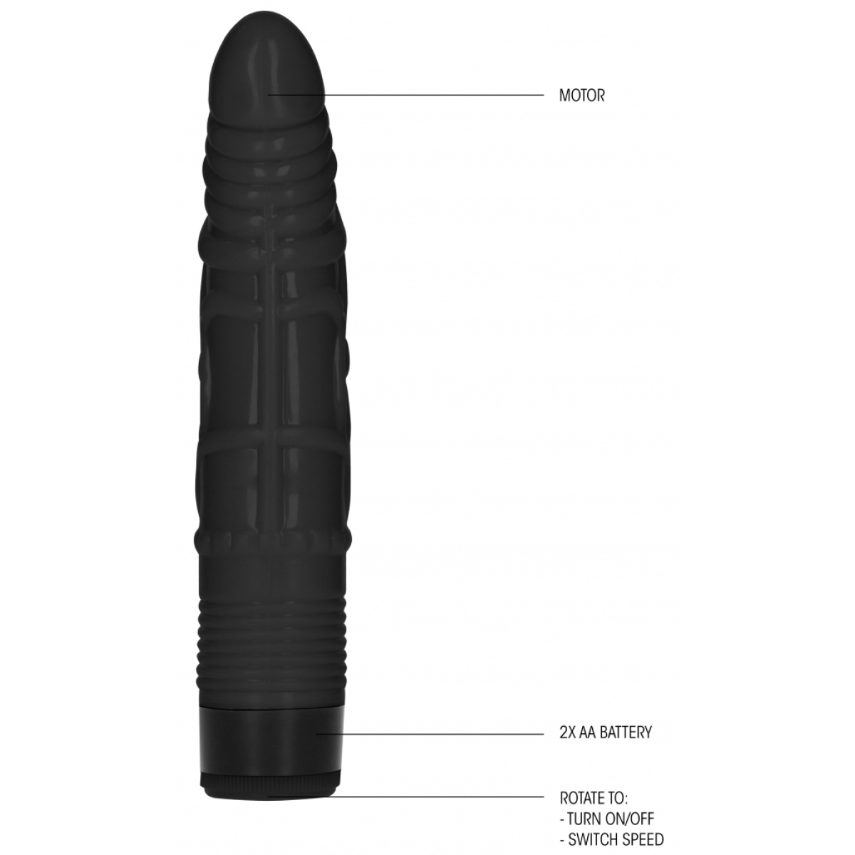 gode vibrant dildo vibe slight 16 x 38cm noir 3