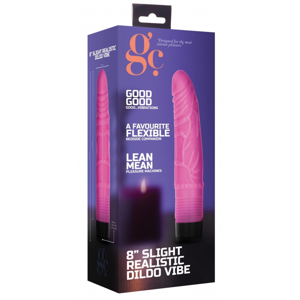 gode vibrant dildo vibe slight 16 x 38cm rose 1