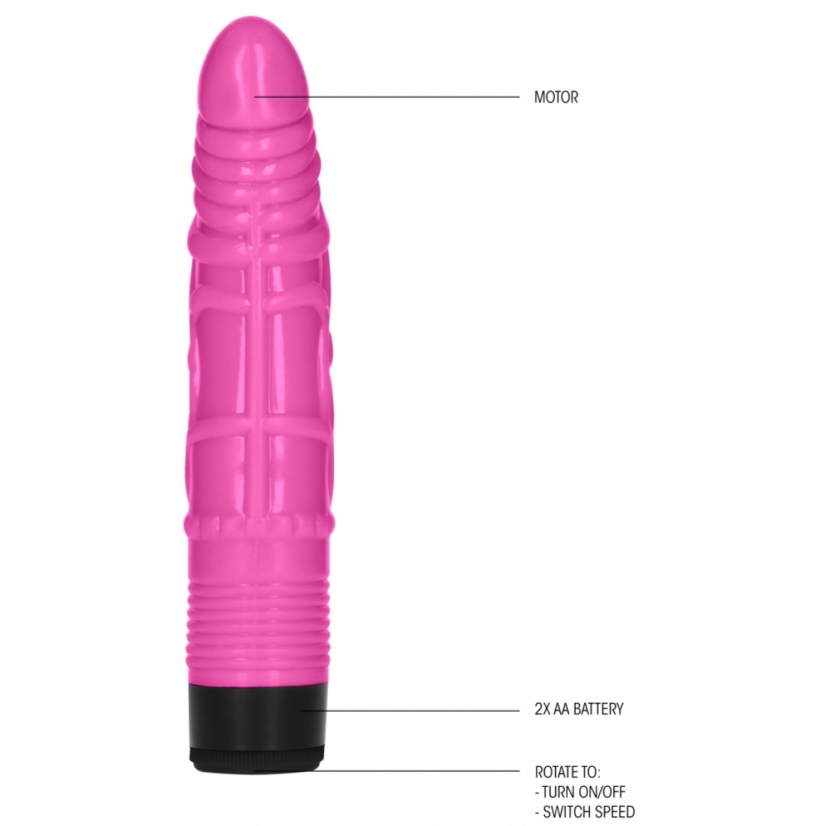 gode vibrant dildo vibe slight 16 x 38cm rose 3