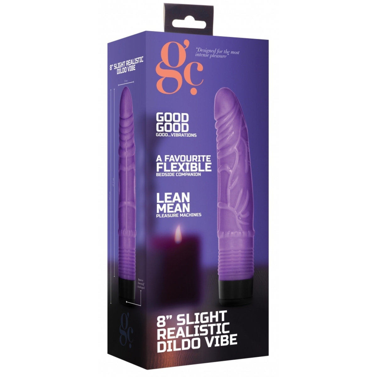 gode vibrant dildo vibe slight 16 x 38cm violet 1