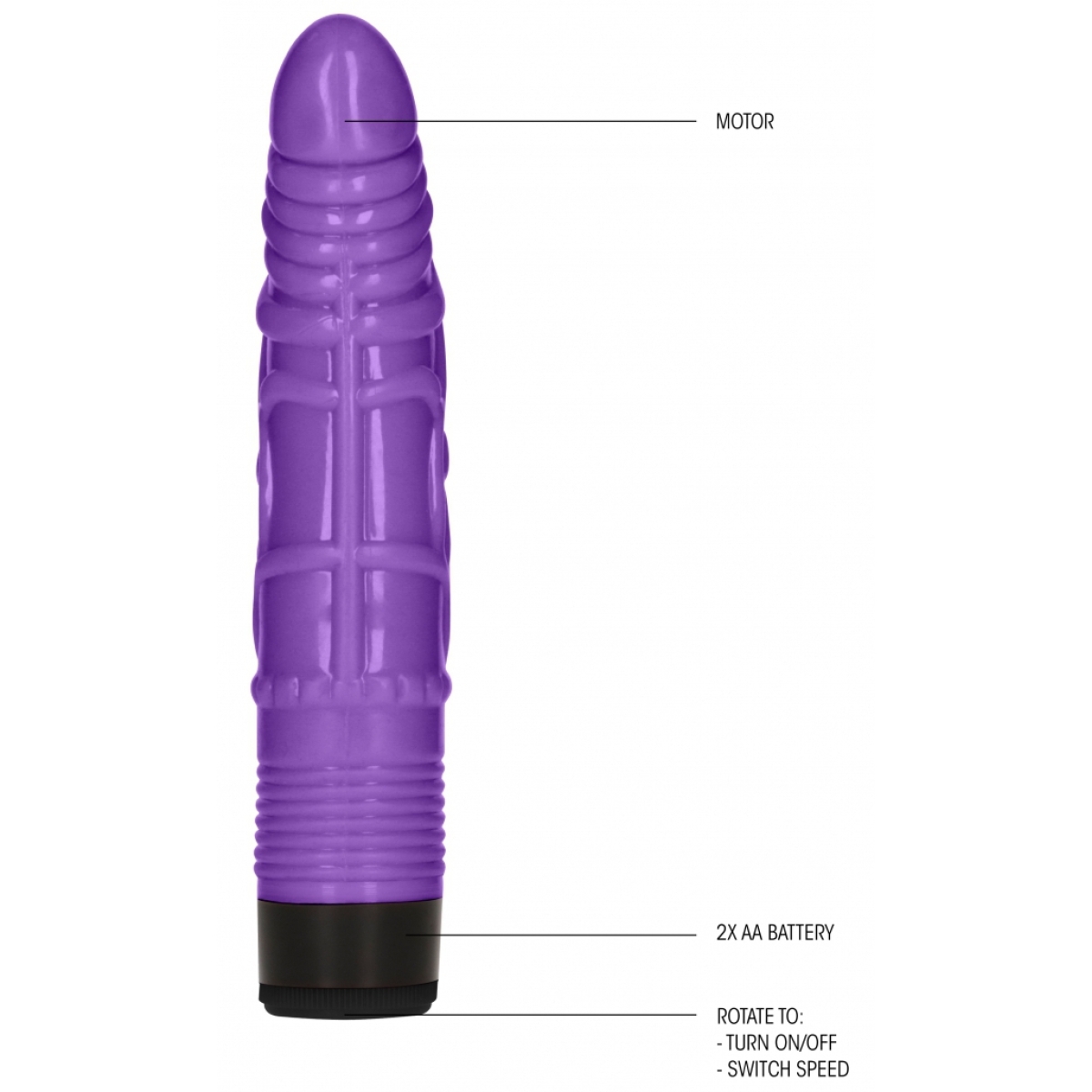 gode vibrant dildo vibe slight 16 x 38cm violet 7
