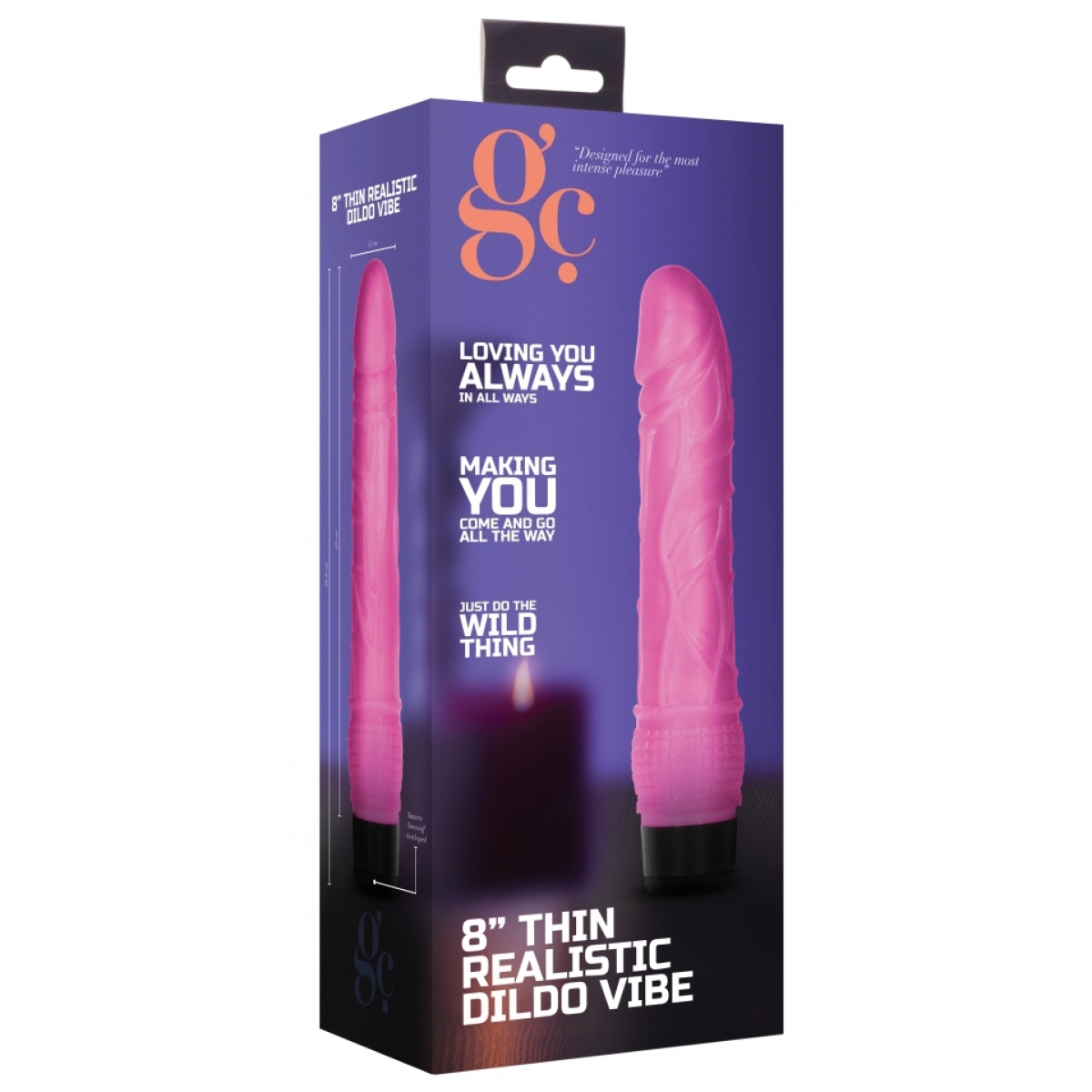 gode vibrant dildo vibe thin 18 x 42cm rose 1
