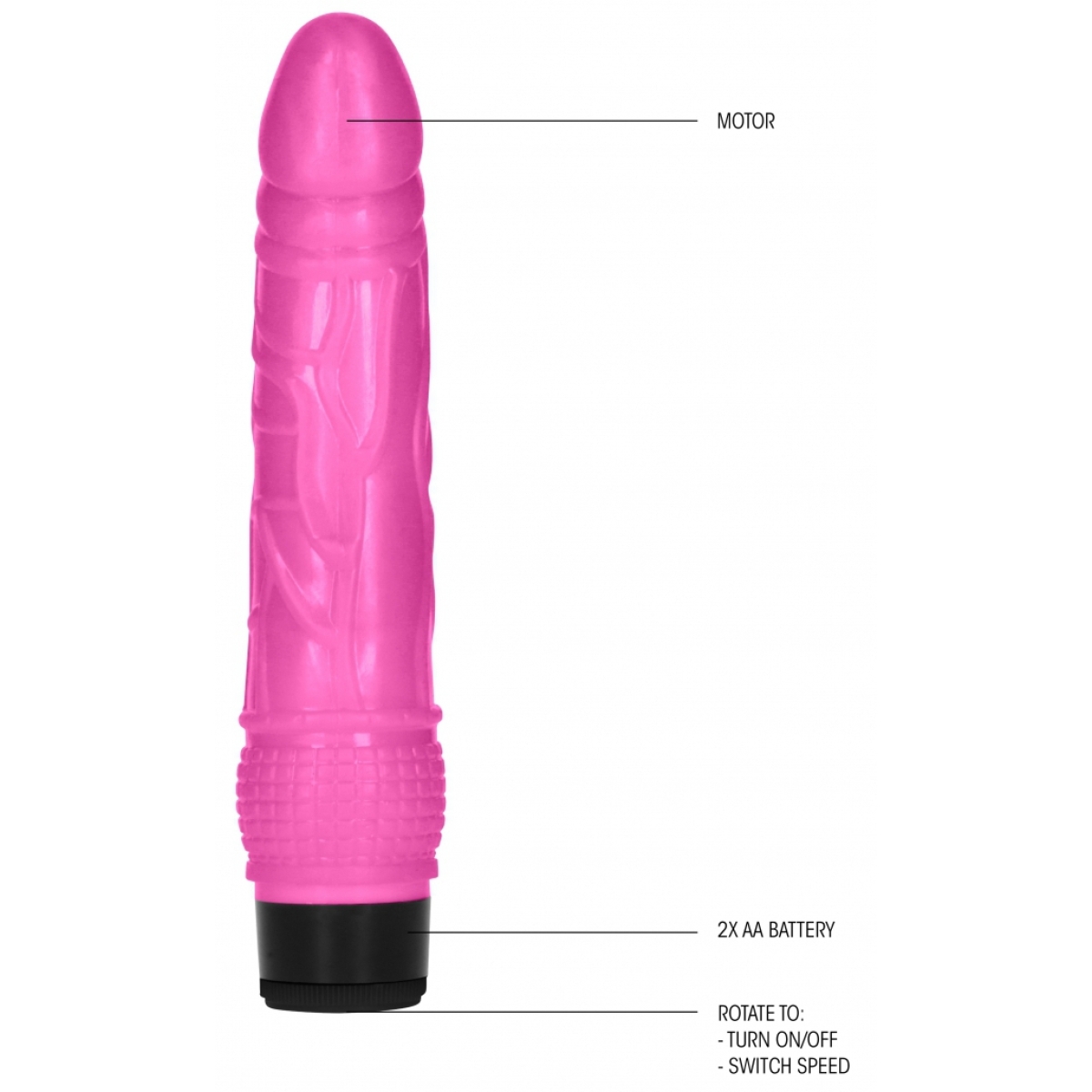 gode vibrant dildo vibe thin 18 x 42cm rose 3