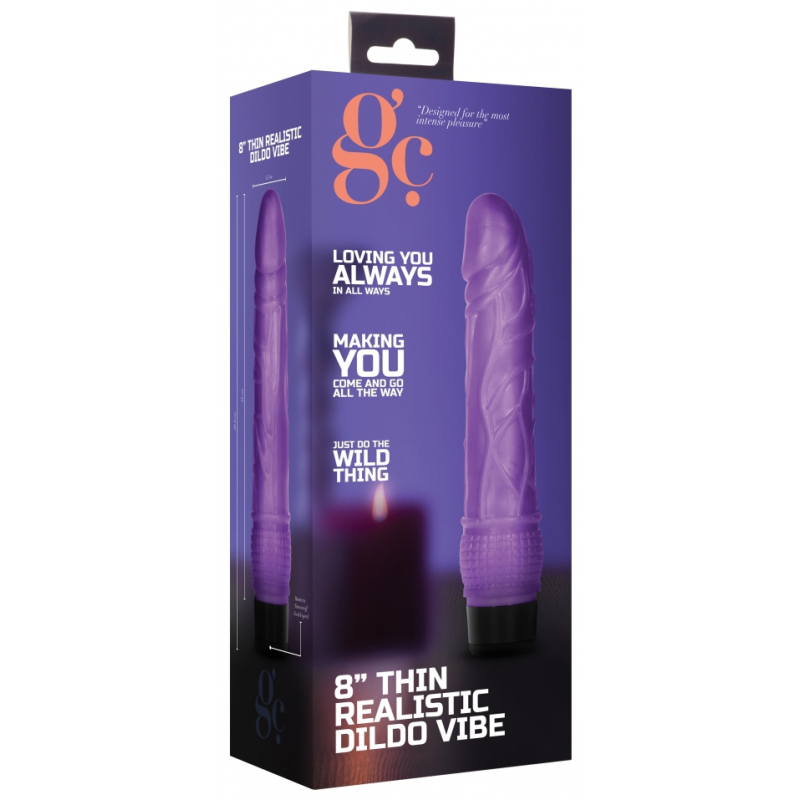 gode vibrant dildo vibe thin 18 x 42cm violet 1